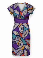"Johari" Cap Sleeve Midi Dress
