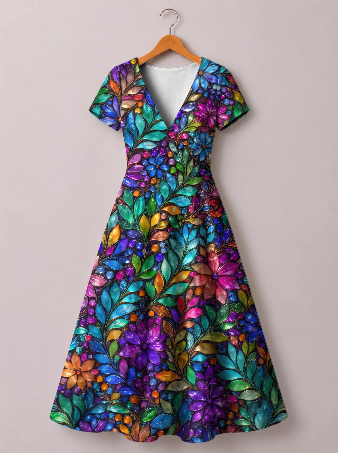"Upinde" Short Sleeve Maxi Dress