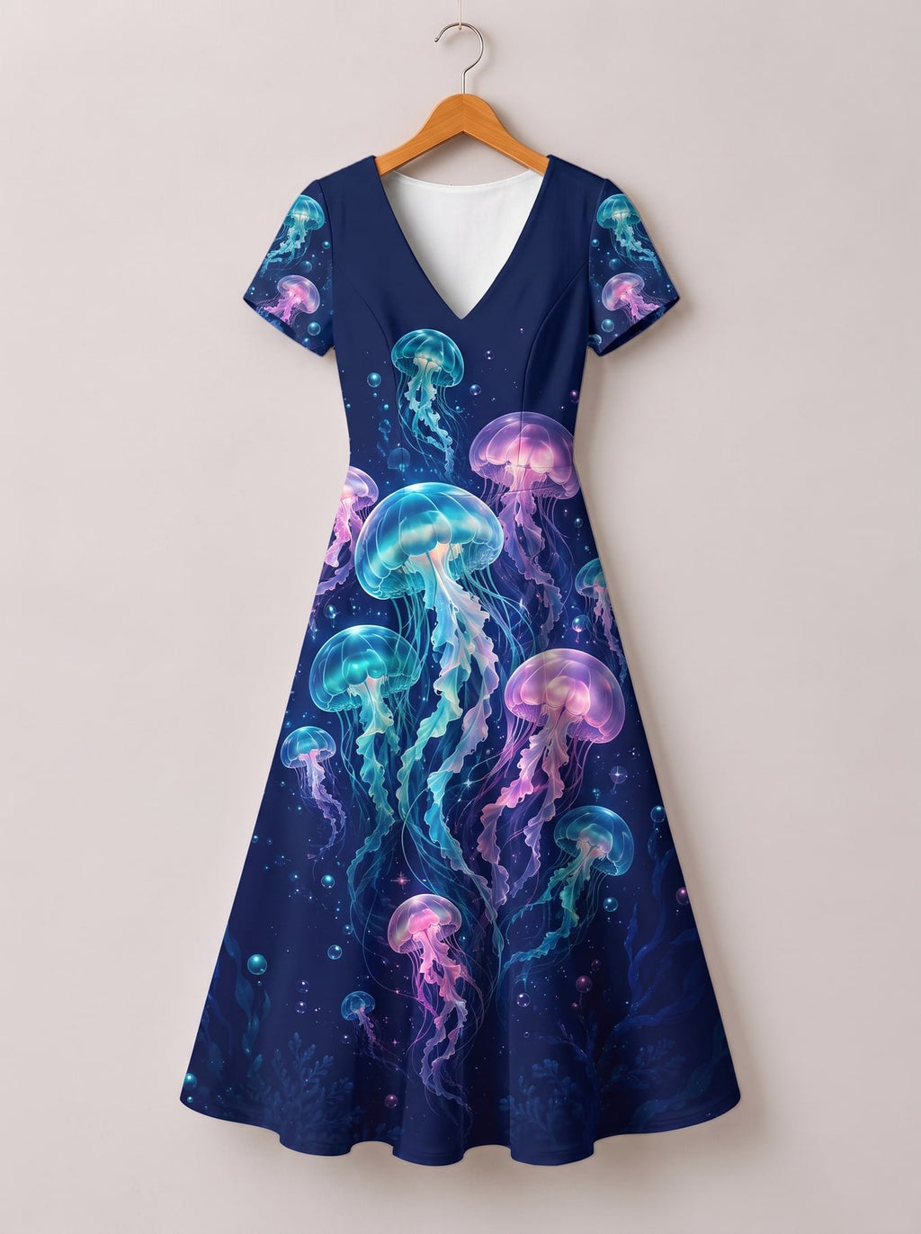 "Bahari" Short Sleeve Maxi Dress