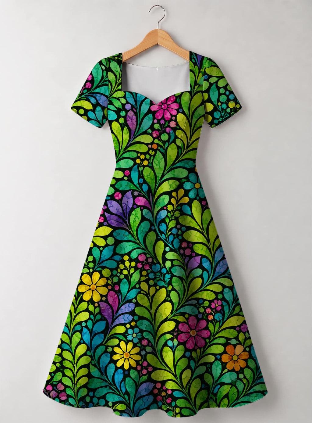 "Zumaridi" Sweetheart Midi Dress