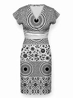 "Mwanga" Cap Sleeve Midi Dress