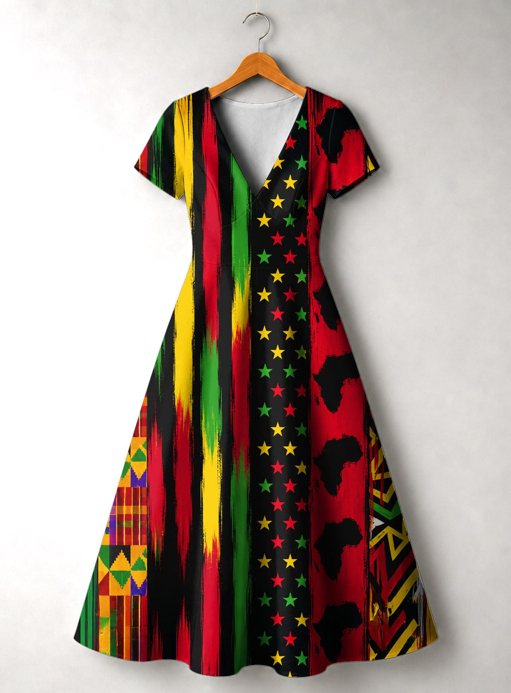 "Watu" Short Sleeve Maxi Dress