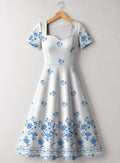 "Buluu" Sweetheart Midi Dress