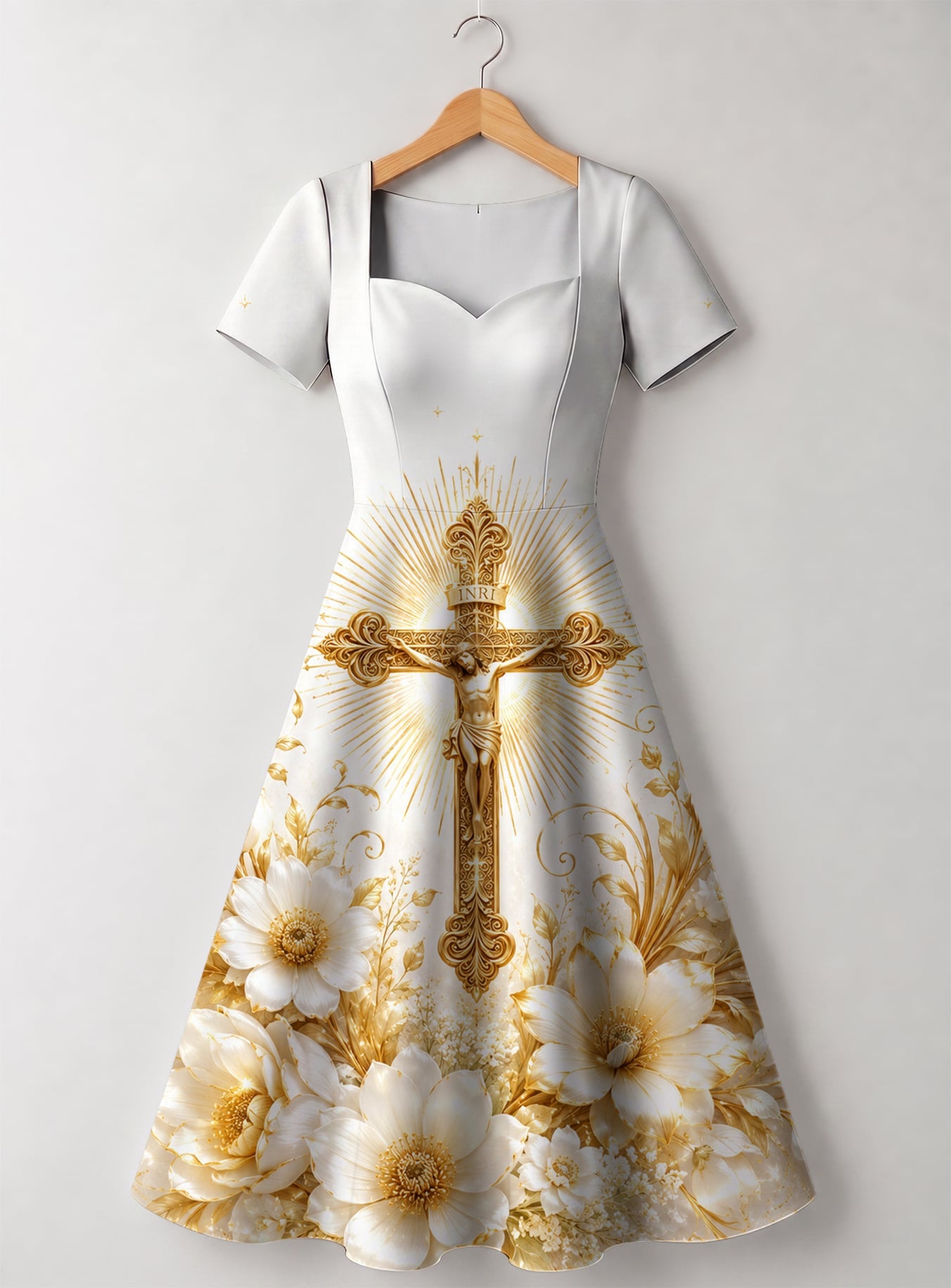 "Msalaba" Sweetheart Midi Dress