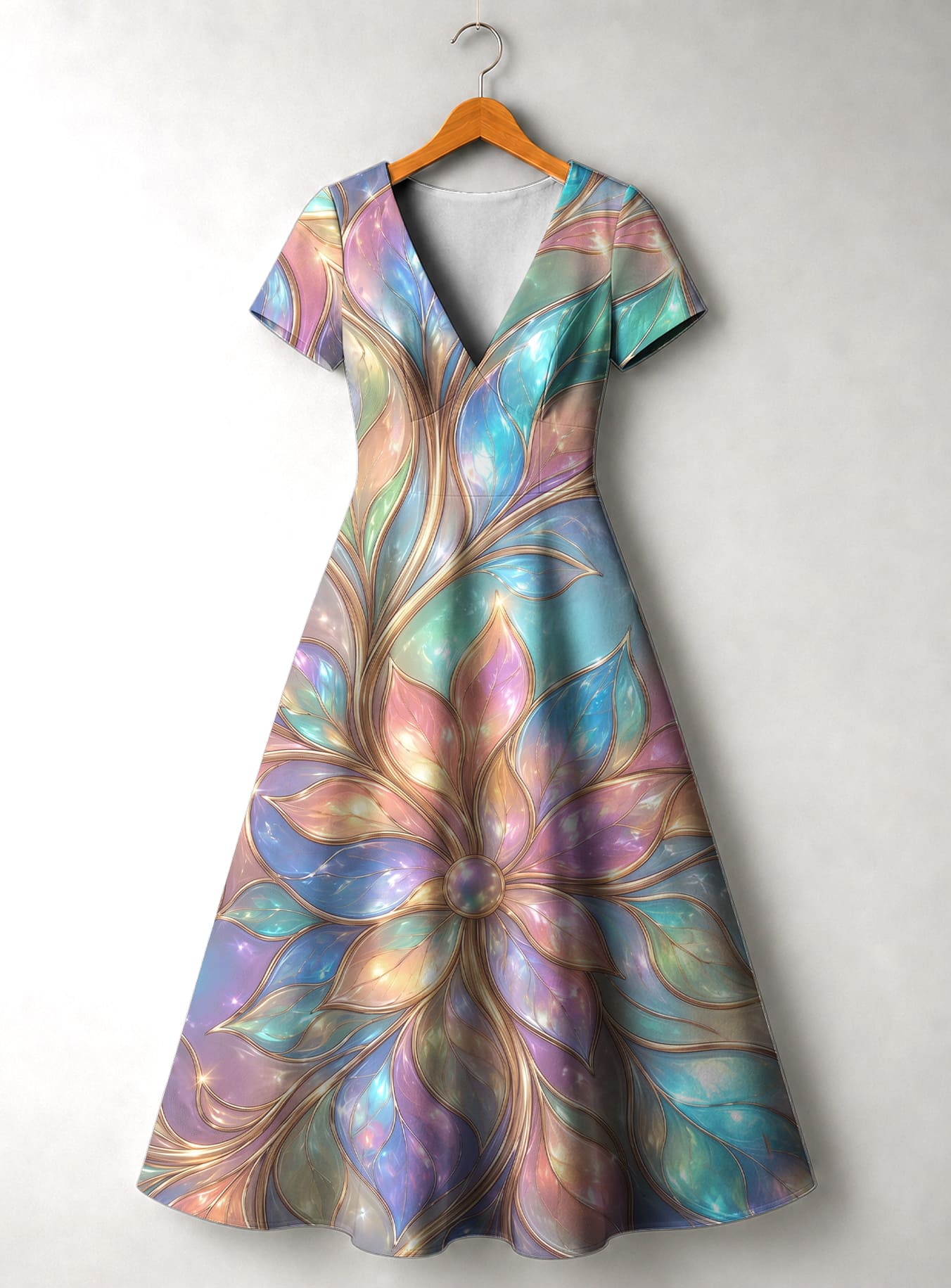 "Almasi" Short Sleeve Maxi Dress