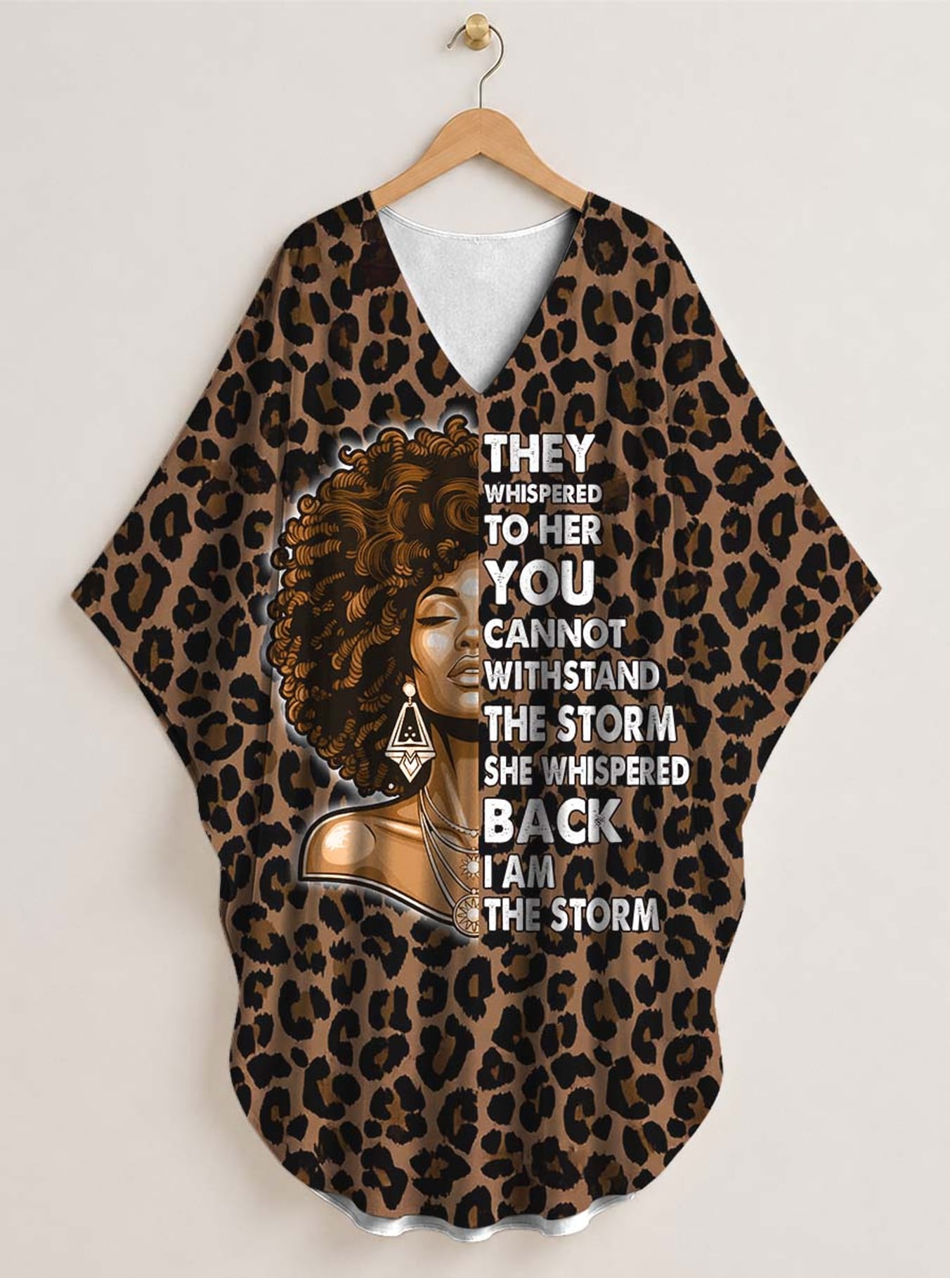 "Unstoppable" Brown Leopard" Kaftan Dress