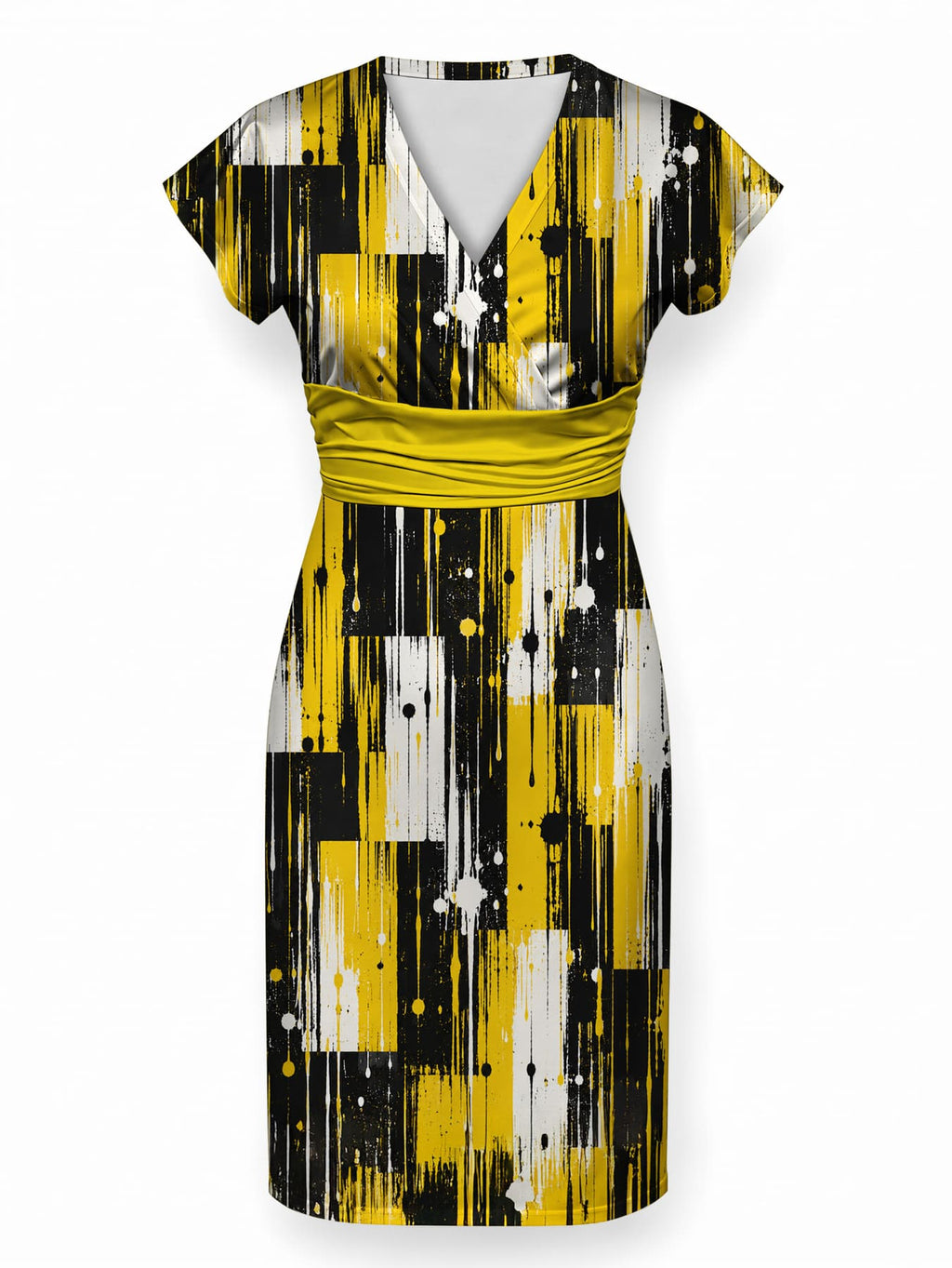 "Mvua" Cap Sleeve Midi Dress