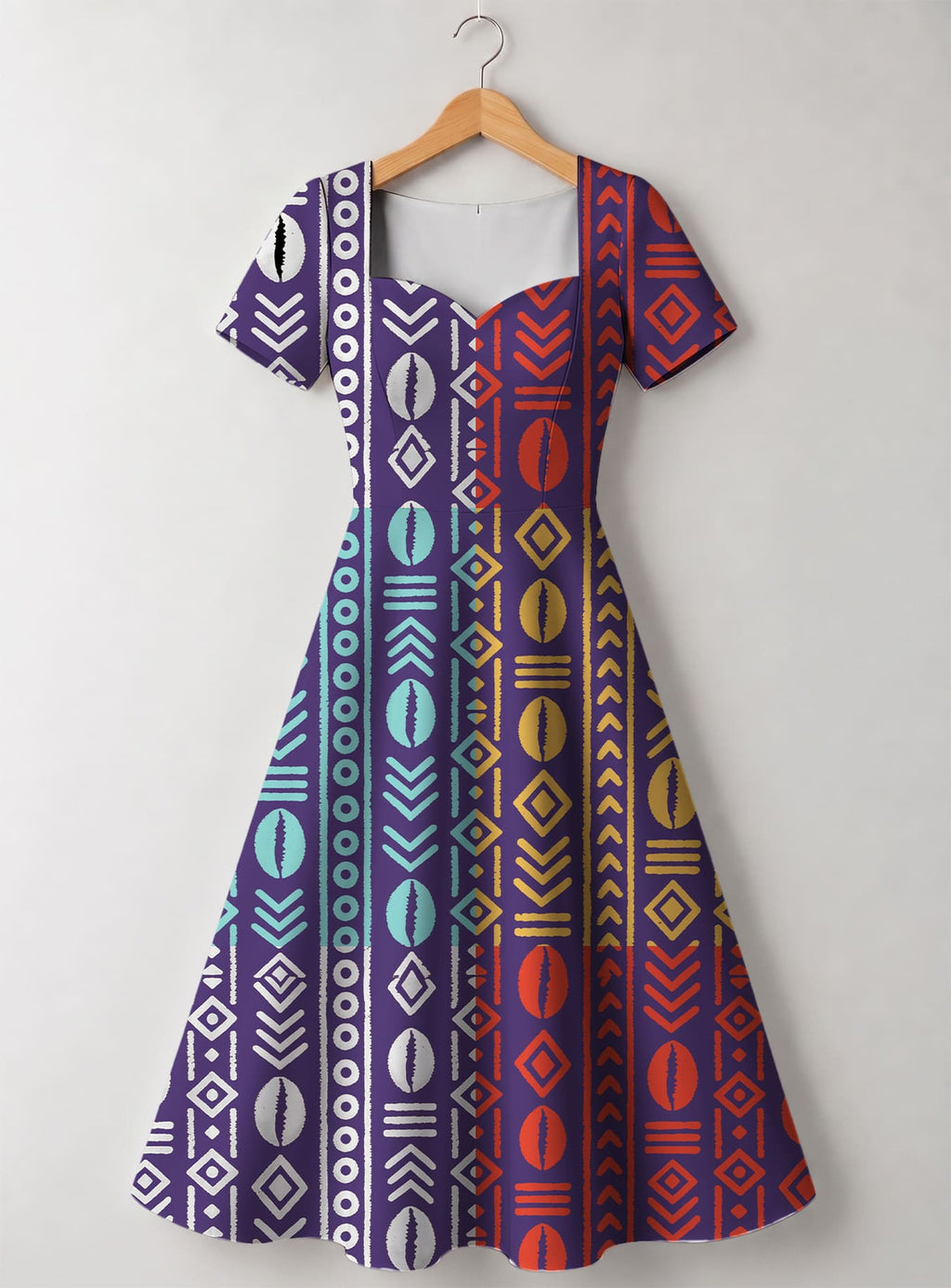 "Oshun Zamani" Sweetheart Midi Dress