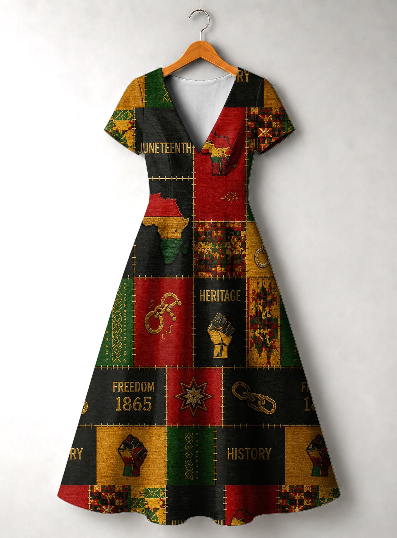 "Kumbuka" Short Sleeve Maxi Dress