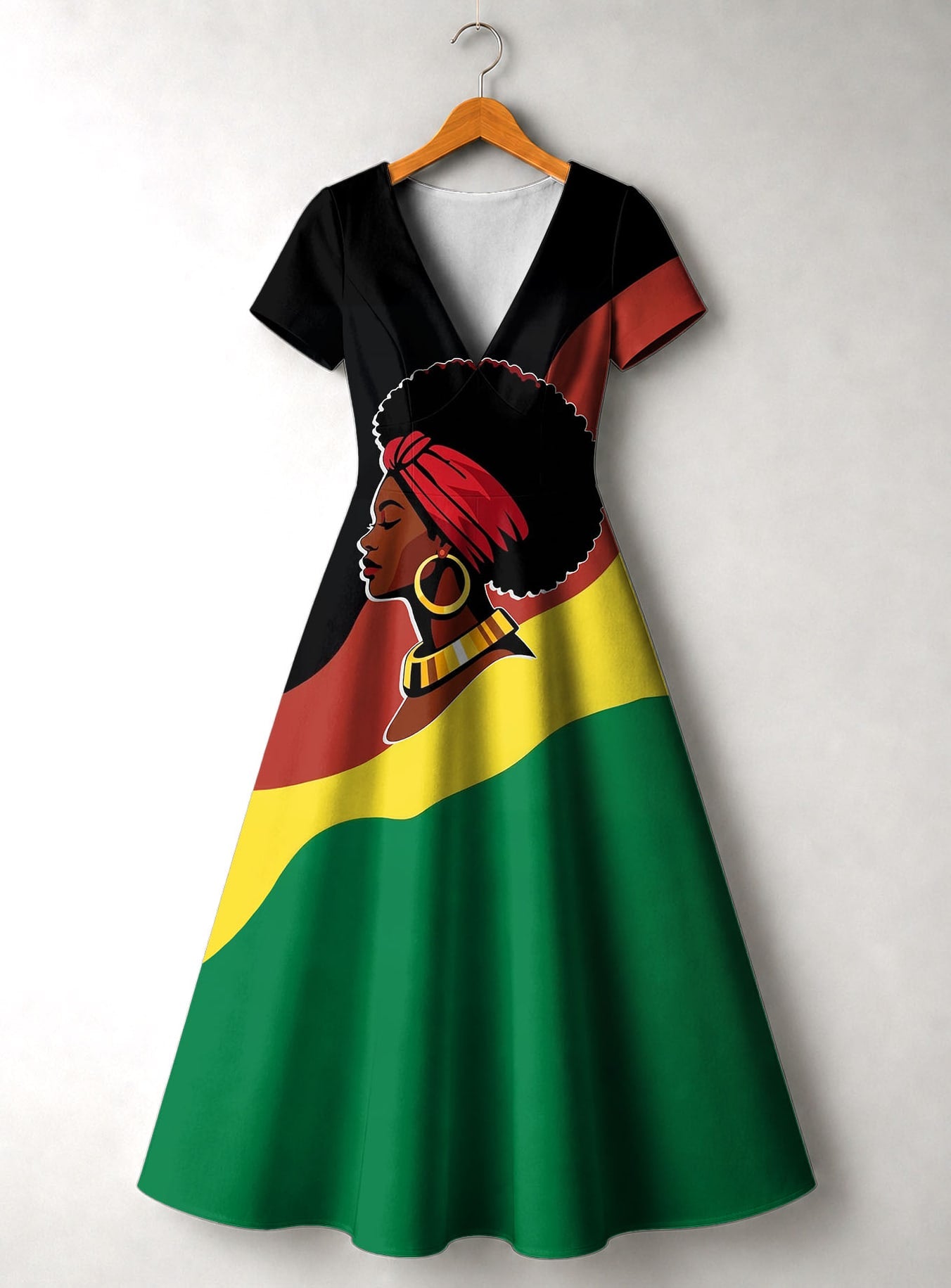 Black History Short Sleeve Maxi Dress