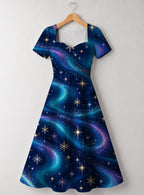 "Mianga" Sweetheart Midi Dress — front view, garment only