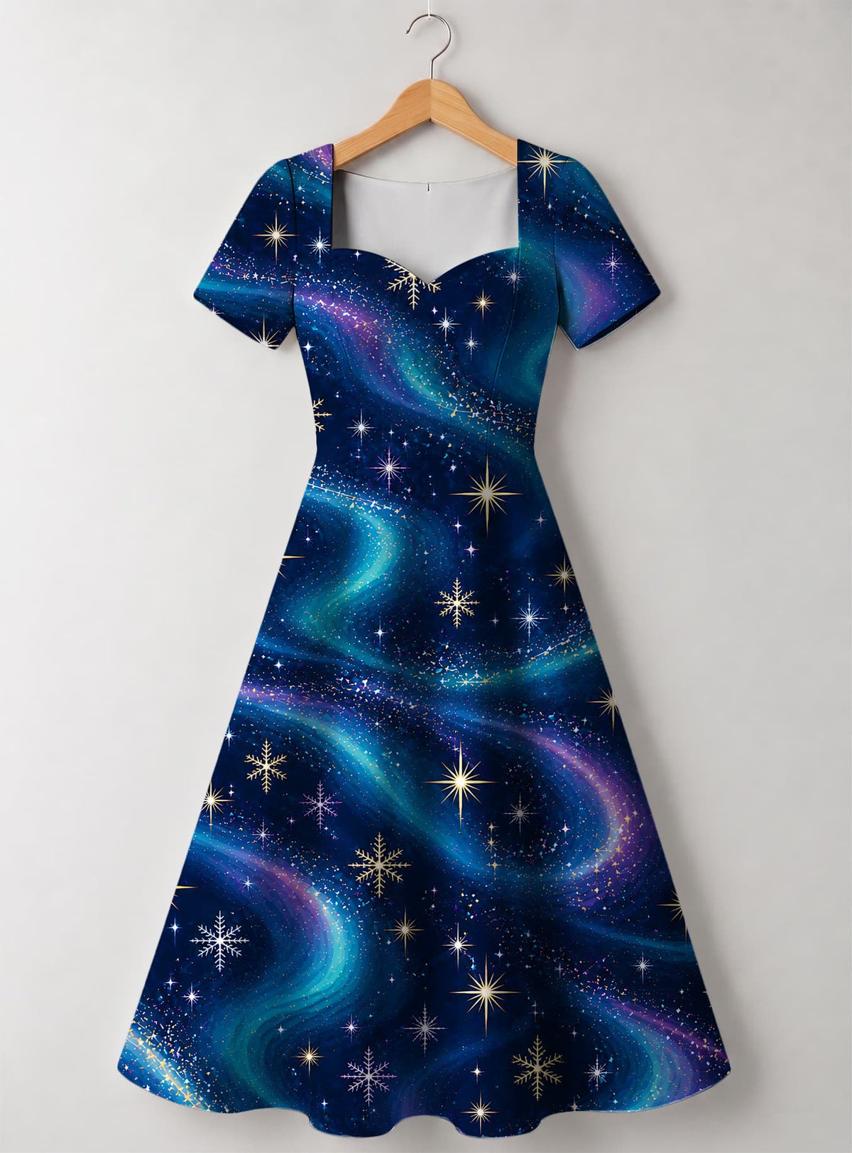 "Mianga" Sweetheart Midi Dress — front view, garment only