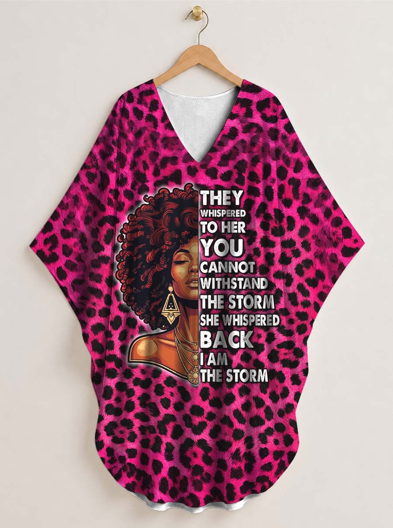 "Unstoppable" Pink Leopard" Kaftan Dress