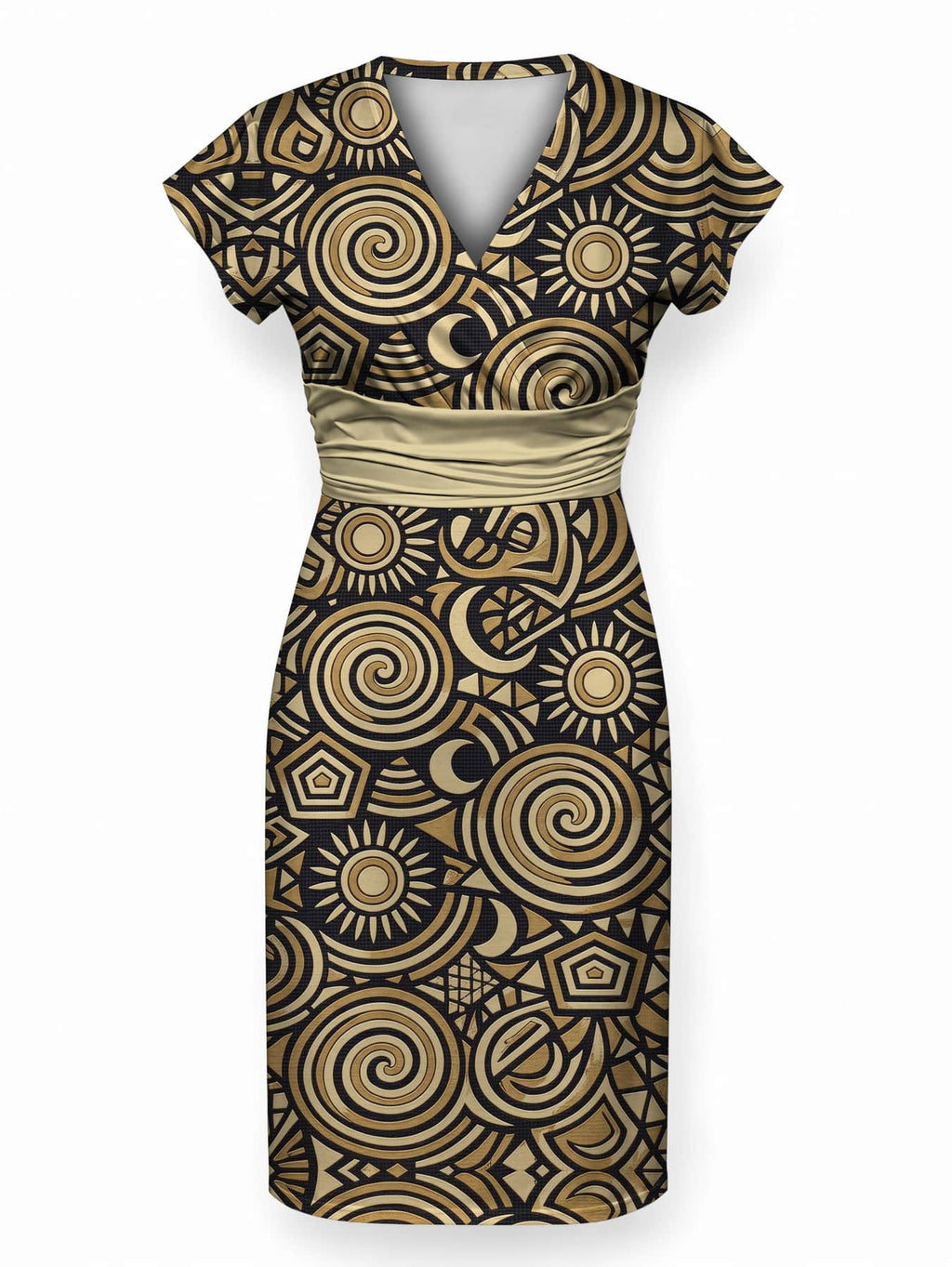"Sahara" Cap Sleeve Midi Dress