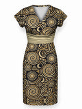 "Sahara" Cap Sleeve Midi Dress