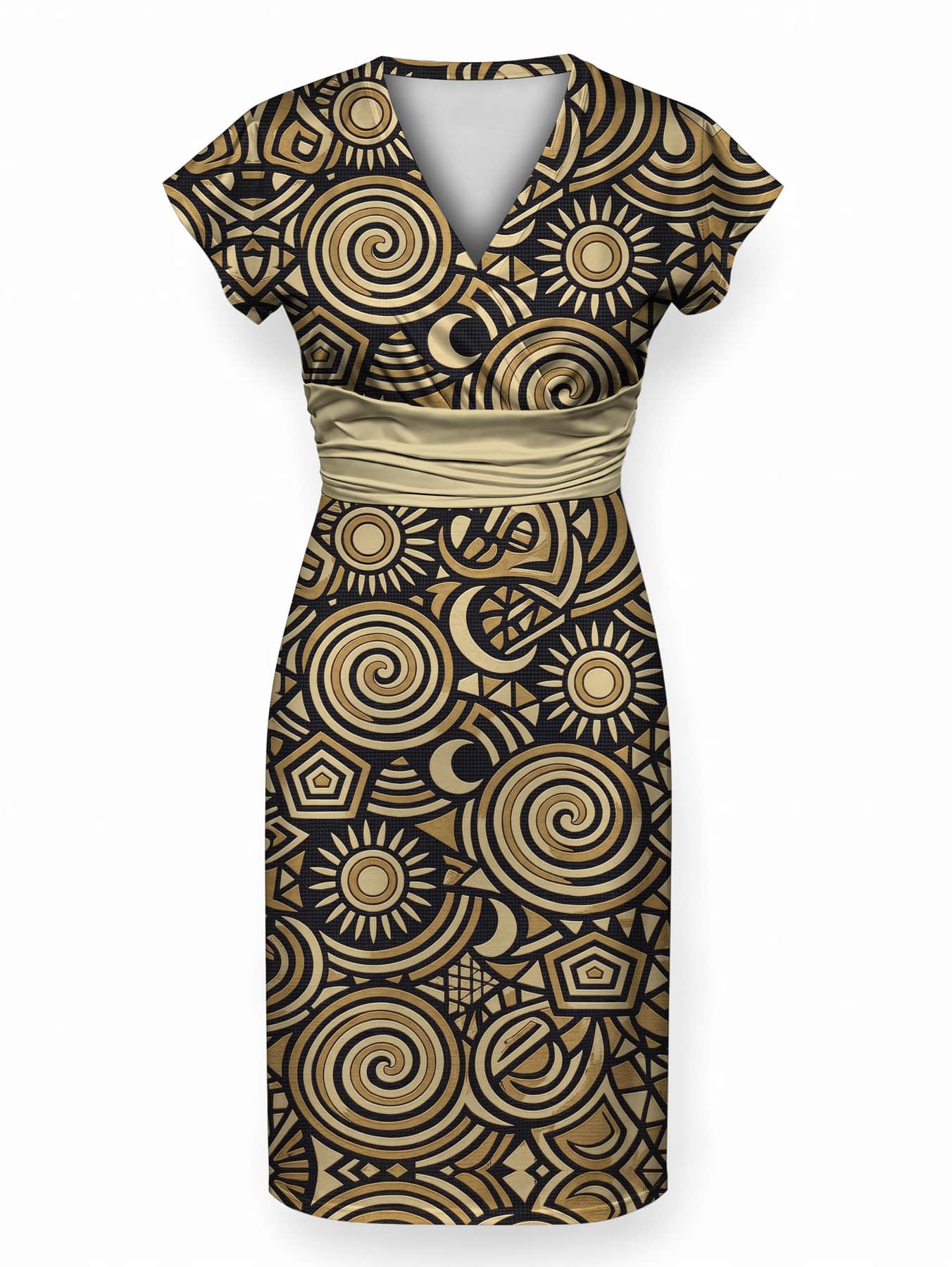 "Sahara" Cap Sleeve Midi Dress