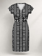 "Kuba" Cap Sleeve Midi Dress