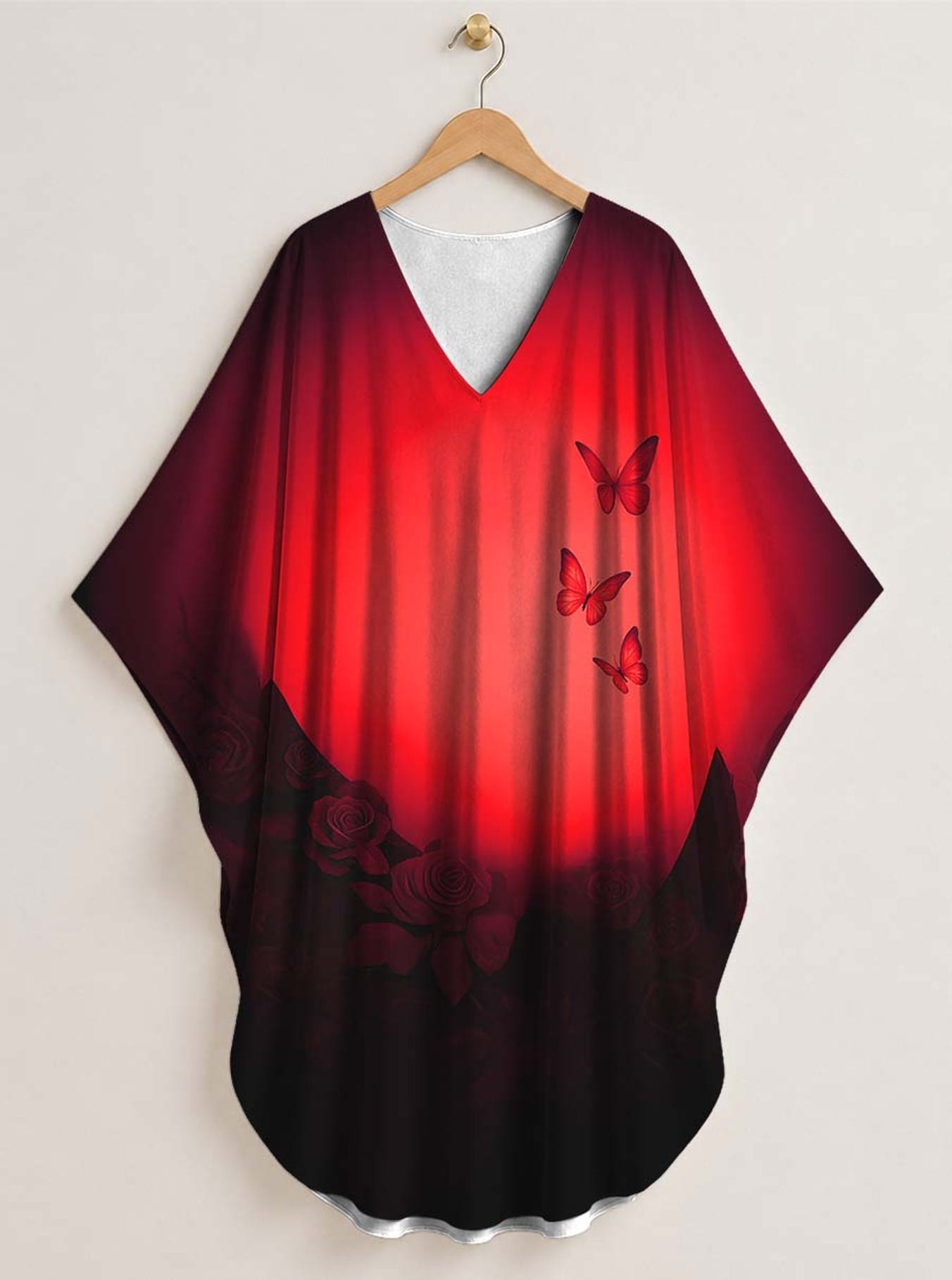 "Selah" Red" Kaftan Dress