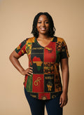 "Kumbuka" V-Neck T-Shirt