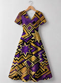 "Sheba" V Neck Midi Dress
