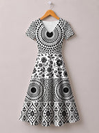 "Mwanga" Short Sleeve Maxi Dress