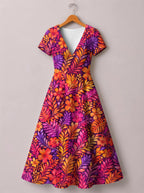 "Waridi" Short Sleeve Maxi Dress