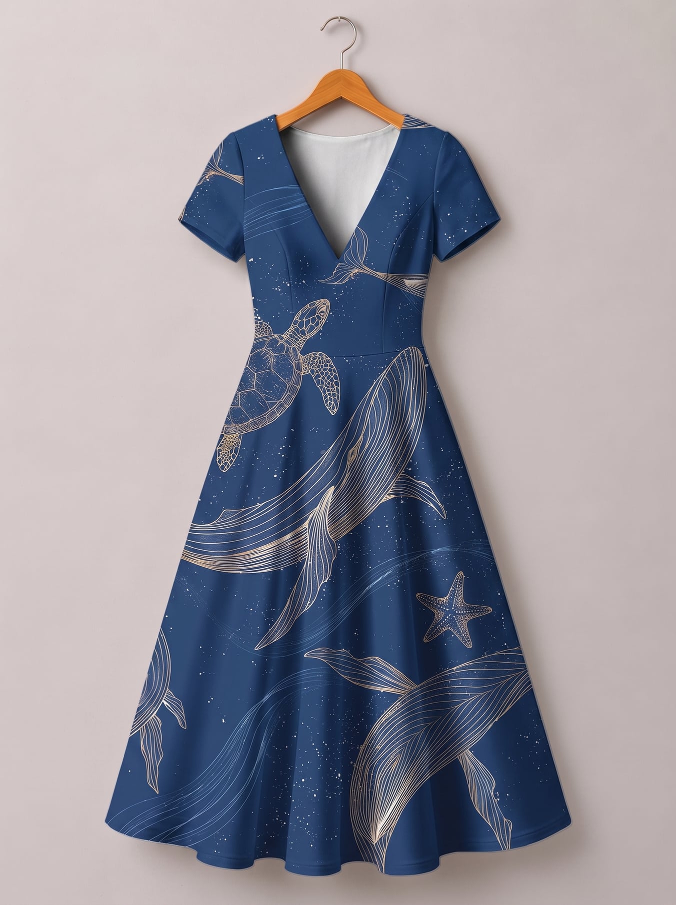 "Pwani" Short Sleeve Maxi Dress