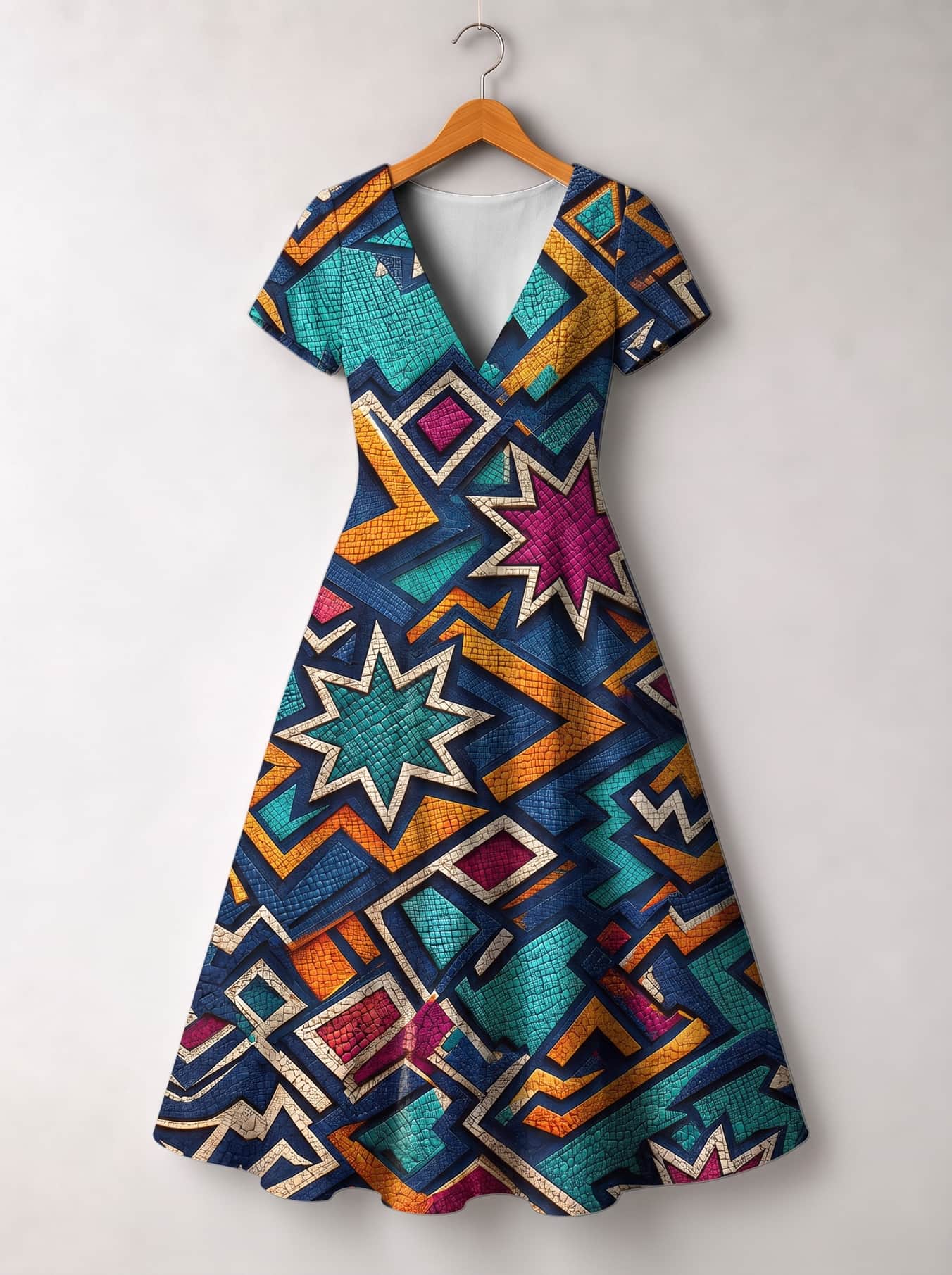 "Nuru" Short Sleeve Maxi Dress