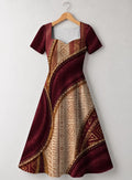 "Tapa" Sweetheart Midi Dress