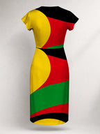 "Furaha" Cap Sleeve Midi Dress Promo