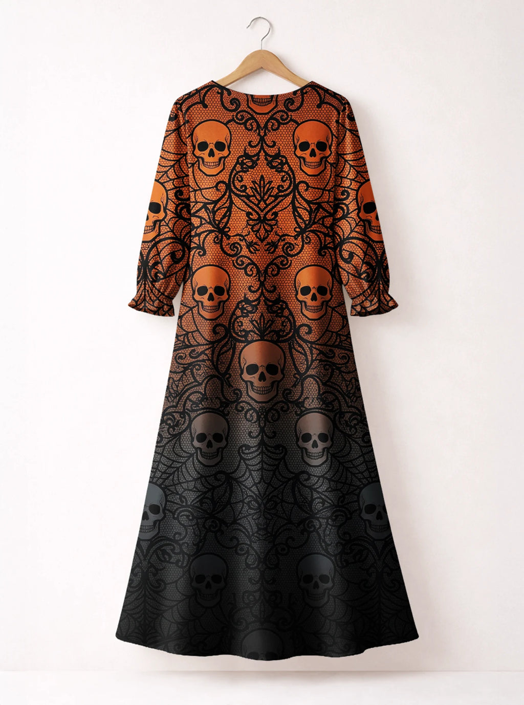 "Fuvu" Halloween Long Sleeve Maxi Dress