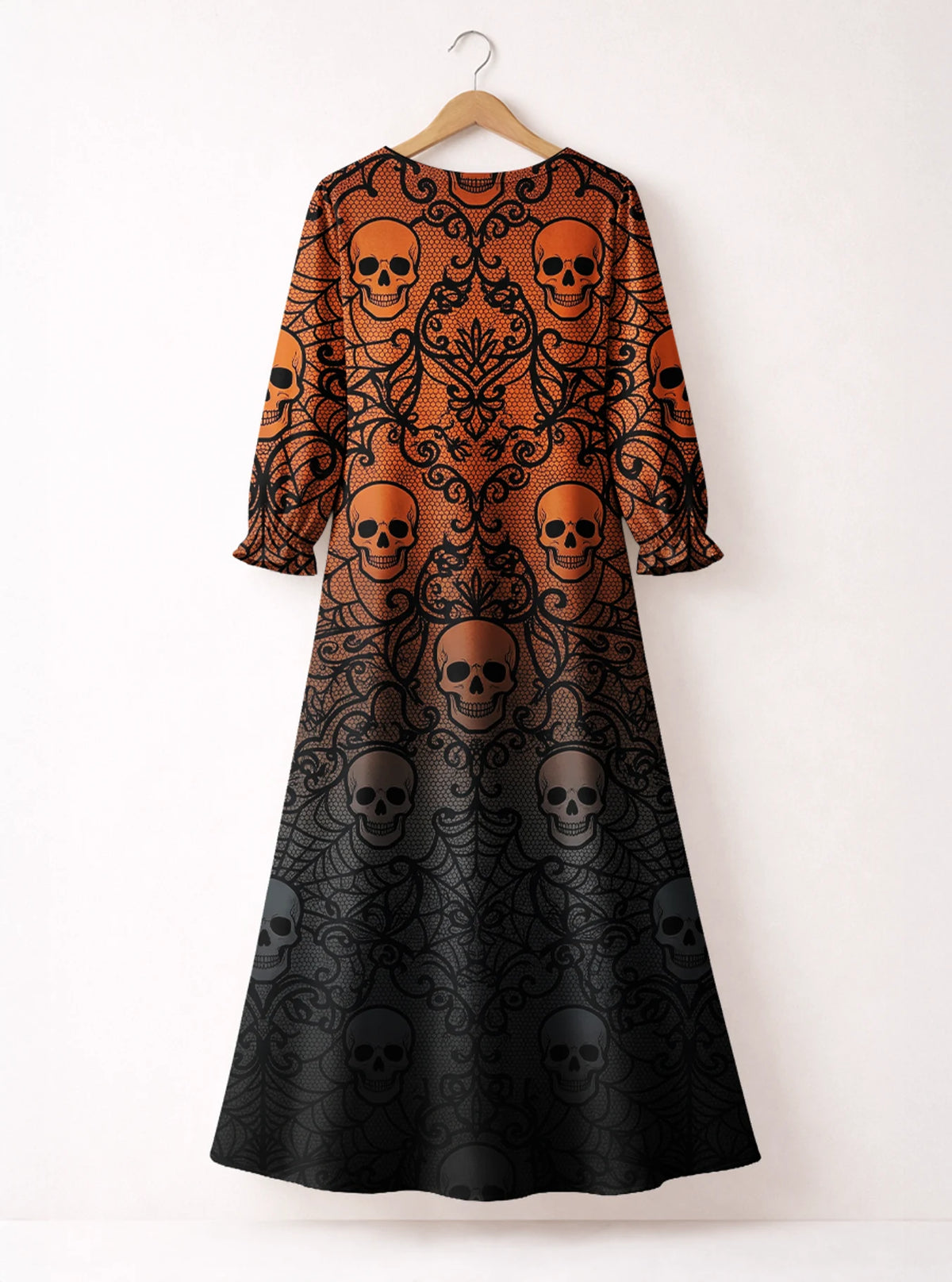 "Fuvu" Halloween Long Sleeve Maxi Dress