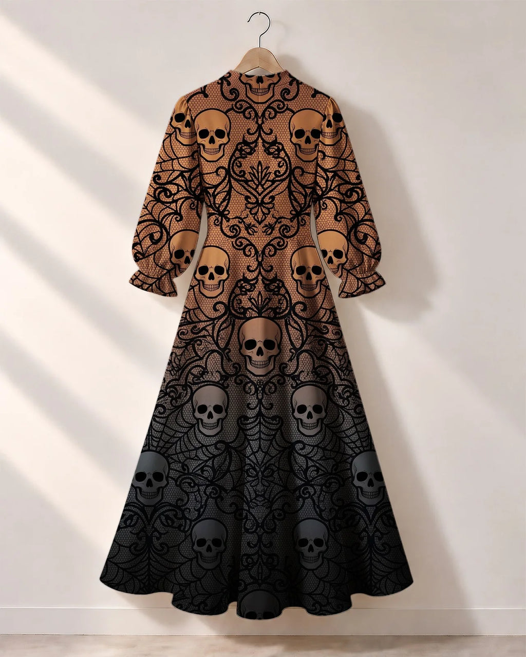 "Fuvu" Halloween Long Puff Sleeve Dress