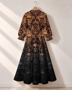 "Fuvu" Halloween Long Puff Sleeve Dress