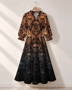 "Fuvu" Halloween Long Puff Sleeve Dress