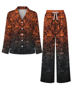 "Fuvu" Halloween Pajama Set — flat lay of the shirt and pants