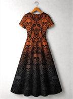"Fuvu" Halloween Short Sleeve Maxi Dress Promo