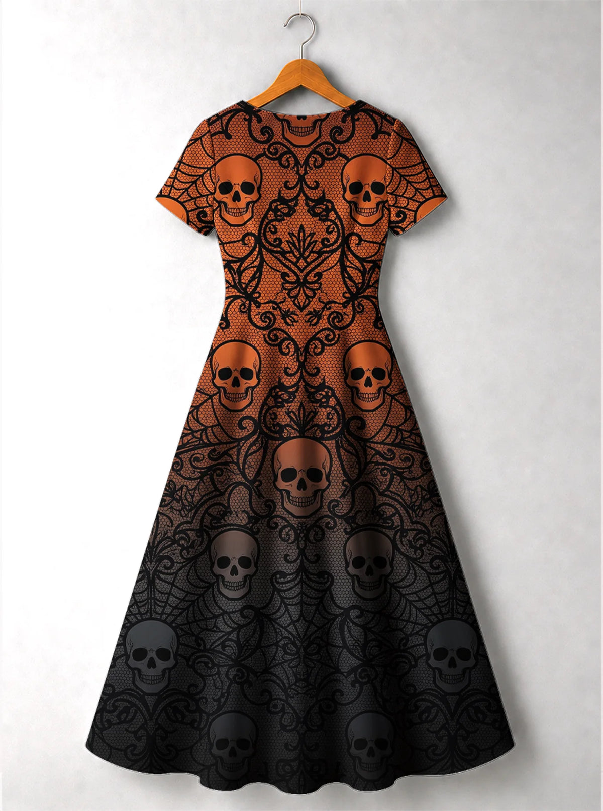 "Fuvu" Halloween Short Sleeve Maxi Dress Promo