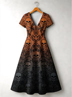 "Fuvu" Halloween Short Sleeve Maxi Dress Promo