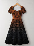 "Fuvu" Halloween Sweetheart Midi Dress