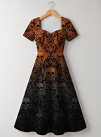 "Fuvu" Halloween Sweetheart Midi Dress