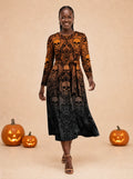 "Fuvu" Halloween Long Sleeve Midaxi Dress Promo