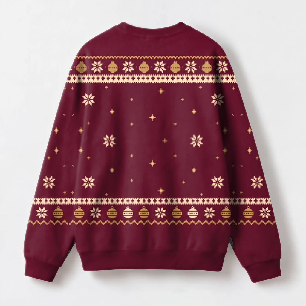 "Glow Up" Christmas Sweatshirt — back view