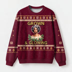"Glow Up" Christmas Sweatshirt — front view