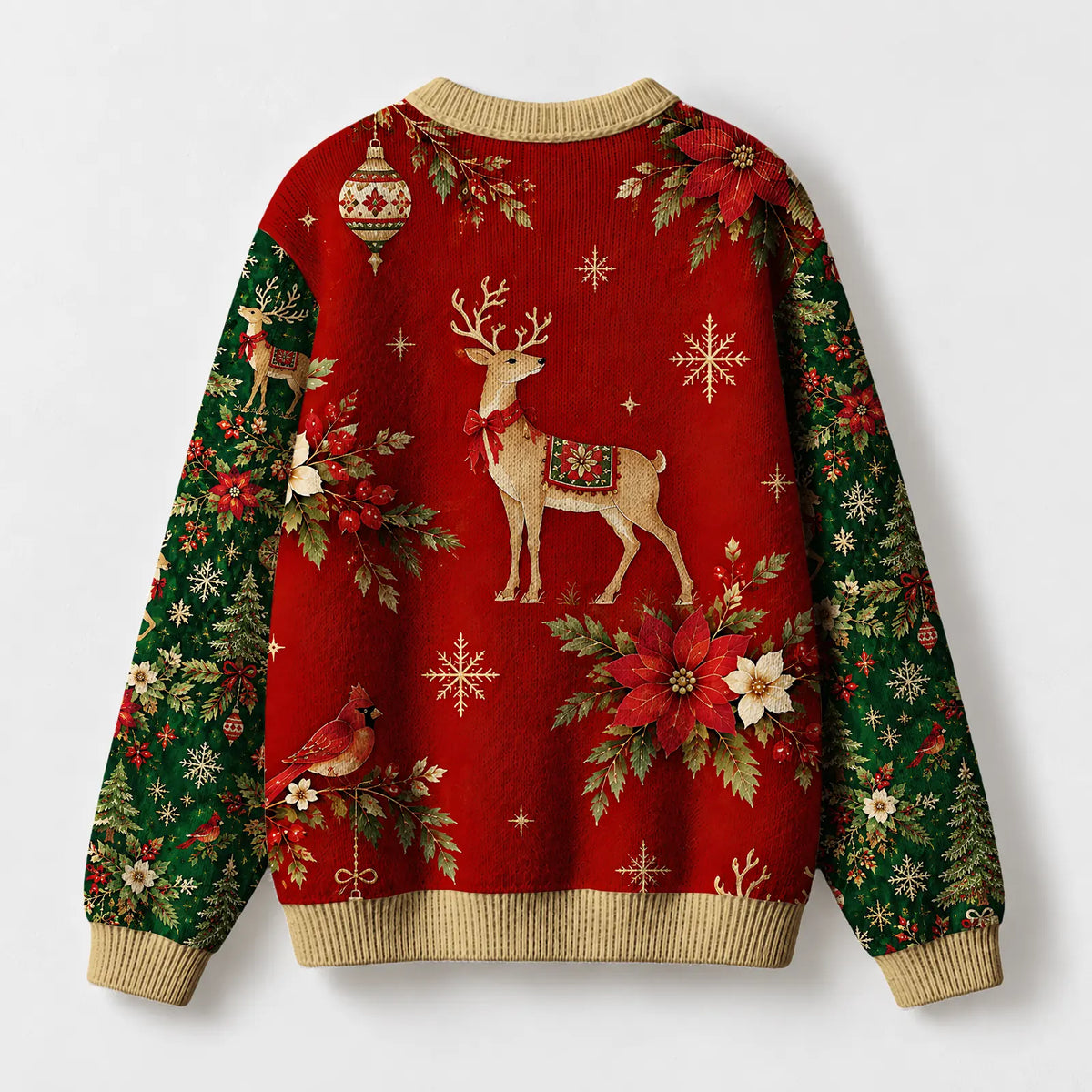 "Golden Deer" Christmas Sweatshirt — back view