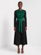 "Green Witch" Long Sleeve Midaxi Dress
