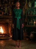 "Green Witch" Long Sleeve Midaxi Dress