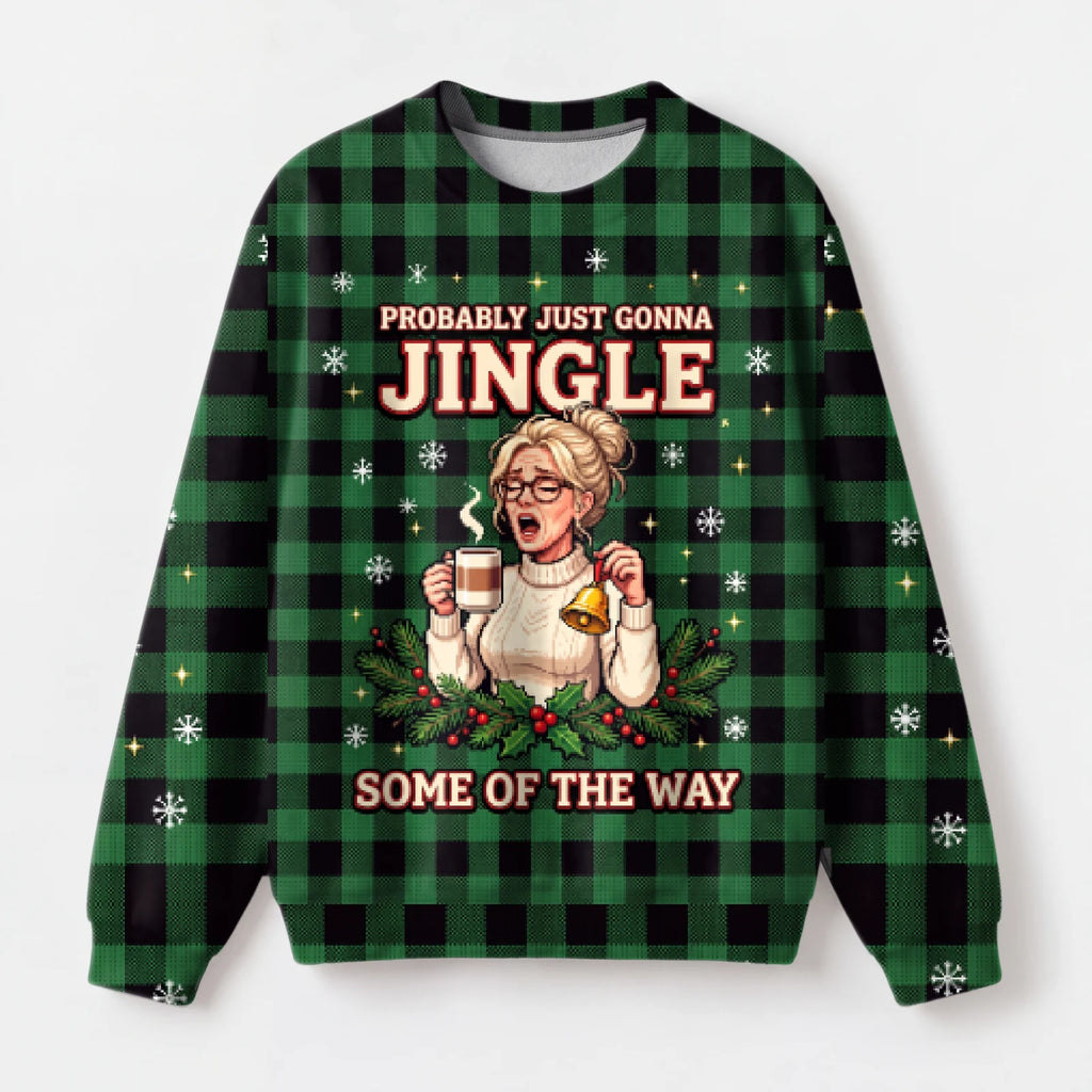 "Half Jingle" Christmas Sweatshirt — front view