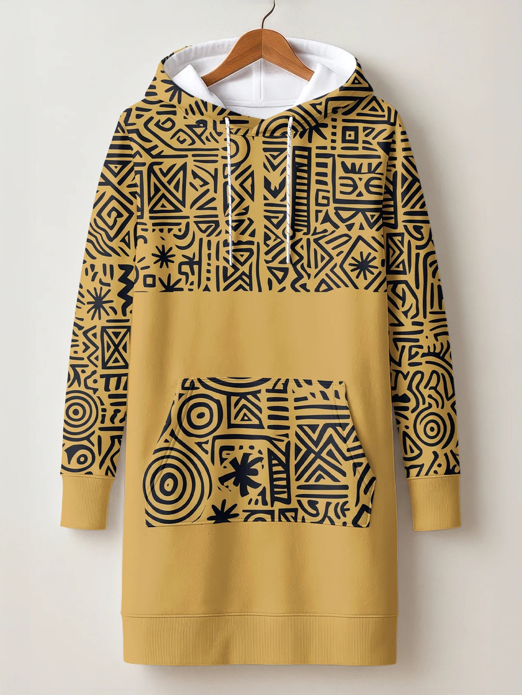 "Haradali" Hoodie Dress — front flat