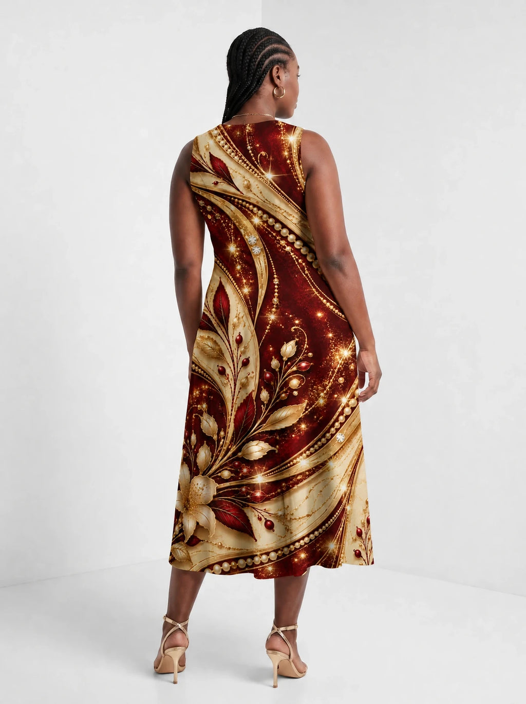 "Hariri" Corset Dress — back view on model